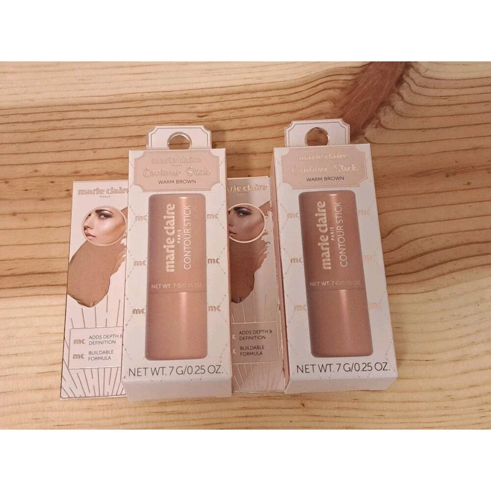 Marie Claire Contour Stick Warm Brown Bundle Of Two  .25 OZ. New In Box